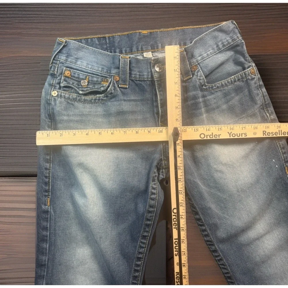True Religion Section Slim Mens Medium Wash Denim Jeans Blue Size 32 Inseam 29
